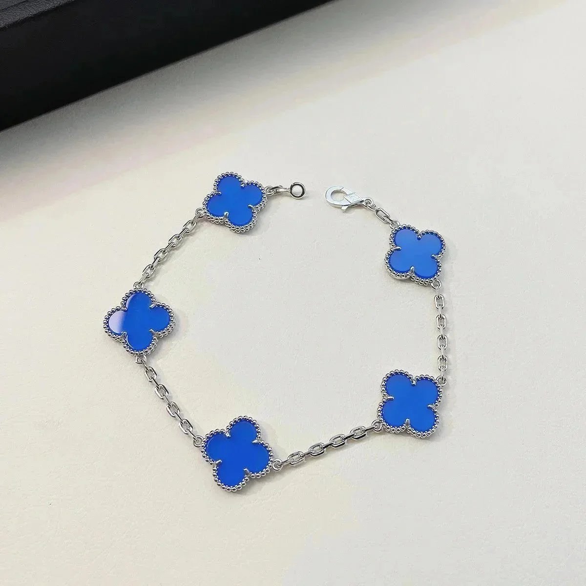 White gold blue agate