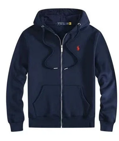 宝蓝色红标上衣